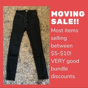 Faded black skinny jeans